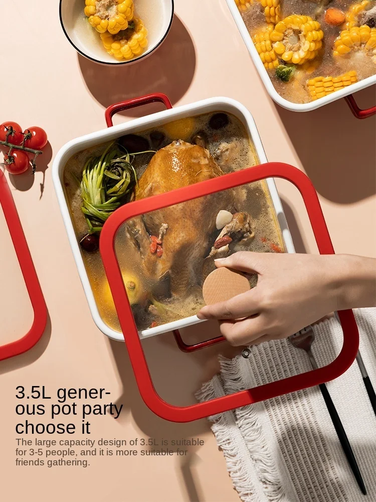 

Soup Pot Thickened Red Braised Hot Pot Household Gas Induction Cooker Special Use Binaural Stew Pot Enamel Pan