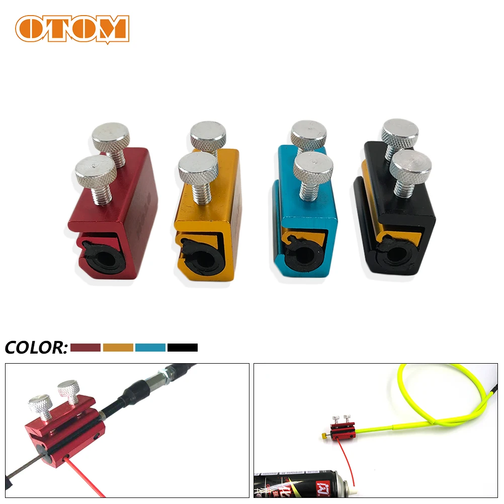 

OTOM ATV Throttle Clutch Brake Cable Tool Lubrication Wire Oiler Brake Motorcycle Aluminium Cable Lube Motorbike Brakes Parts