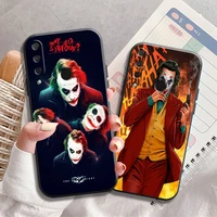 funny joker clown phone case for huawei honor 8x 9x 9 lite 9a tpu carcasa smartphone soft shell shockproof black coque back