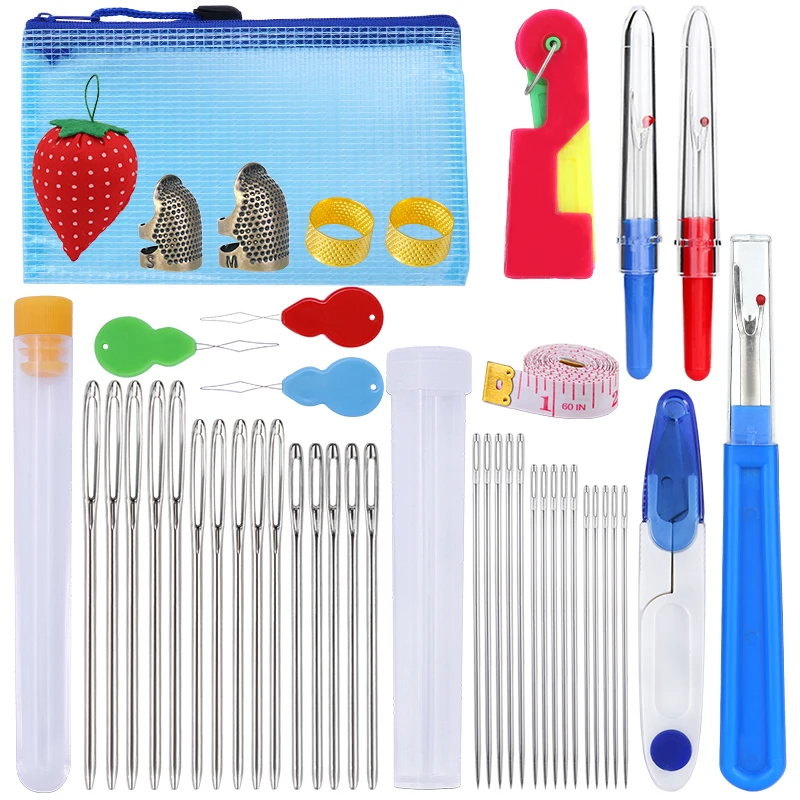 

KAOBUY Sewing Supplies Kit Hand Stiching Sewing Needle With Seam Ripper Scissors DIY Household Sewing Supplies Accessories