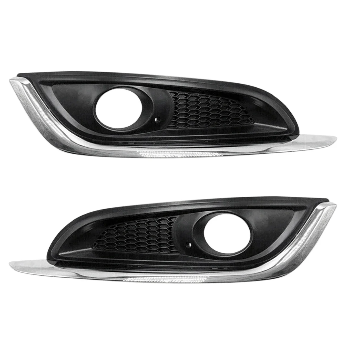 

1Pair Front Bumper Fog Lights Trim Cover 23142357 23142358 for Buick Regal 2014-2017 Grille Bezel Fog Lamp Chrome Bezel