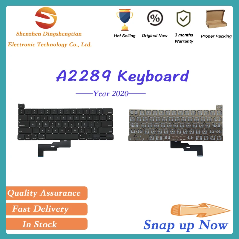 

Новая клавиатура A2289 для MacBook Pro Retina 13 дюймов, английская, испанская, французская, русская, Арабская, немецкая клавиатура для A2289 2020 года Emc 3456