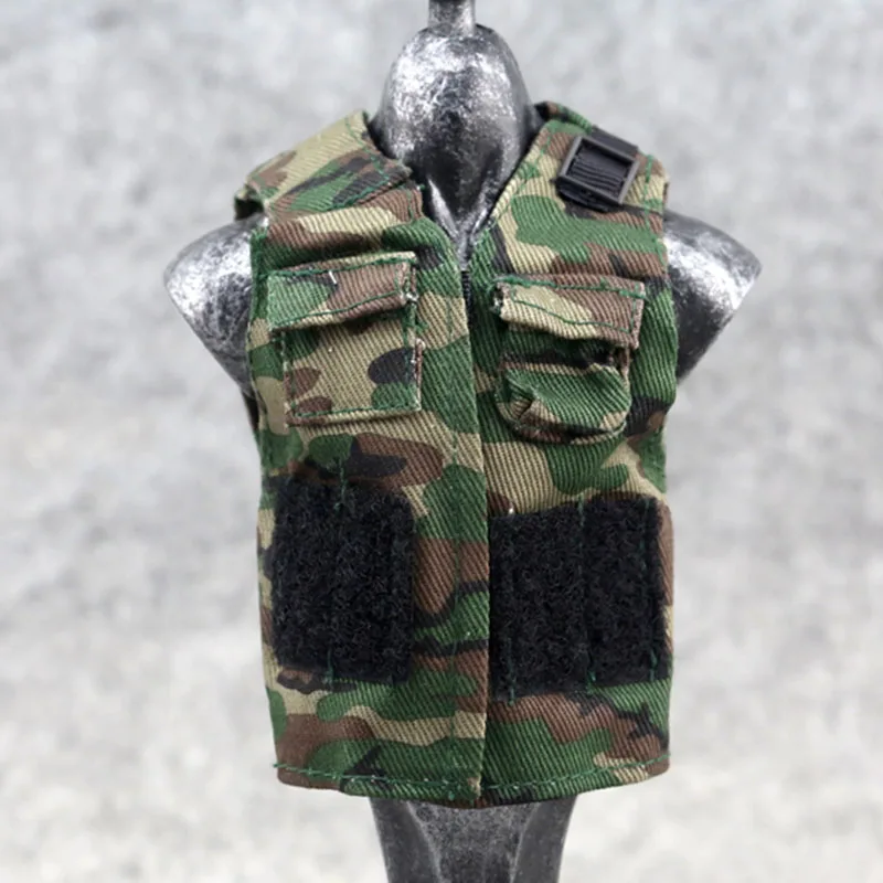 

In Stock 1/6 Male Female Soldiers Fashion Camouflage Tactical Vest Army Style Jungle Adventure Clothing for 12'' Action Figure