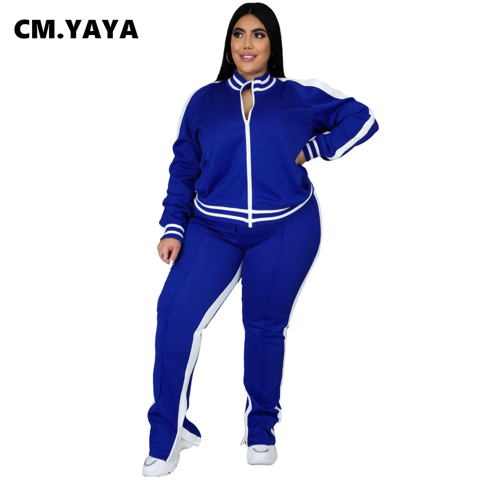 Женский спортивный костюм с карманами CM.YAYA Φ комплект из свитшота и брюк для бега