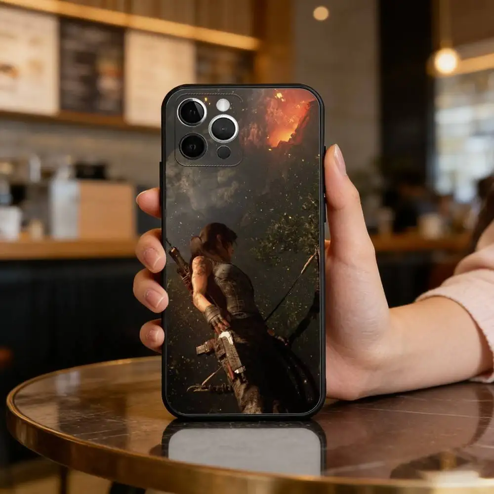 Фото L-Lara-Croft T-Tomb R-Raider Мягкий силиконовый черный чехол для телефона, для iPhone 17, 16, 15, 14, 13, 12, 11 Plus, Pro Max, XS №3