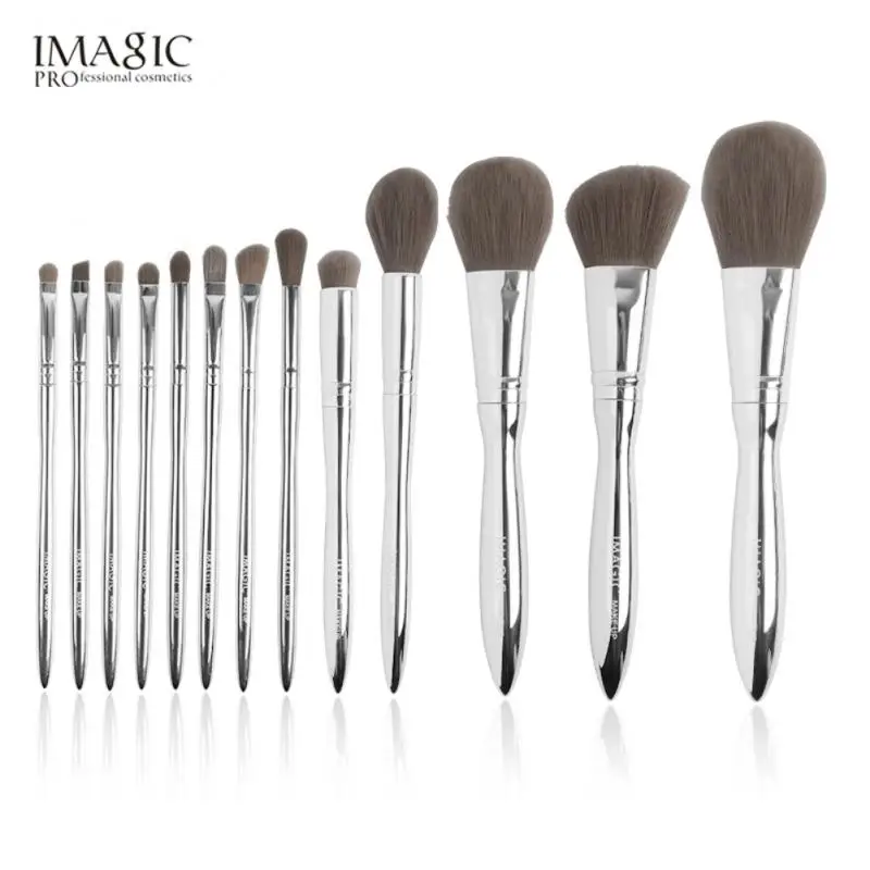 

13pcs-/set Of Silver Professional Makeup Brush Beauty Tool Eye Shadow Brush Eyebrow Brush Foundation Brush Tool