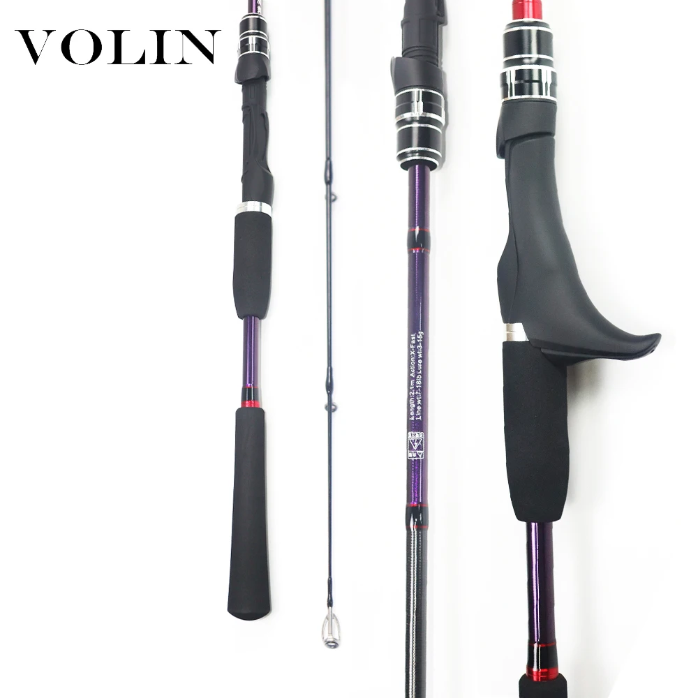 Enlarge VOLIN  NEW FUJI Solid Carbon Slow Jigging Overhead Rods 1.8m 2.1m Grips Can Be Change With Big Fishing Rod Lure Weight3-15g
