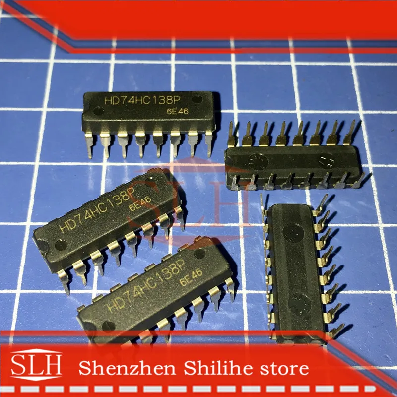 

10 шт., HD74HC138P HD74HC138 74HC138P 74HC138 DIP16, абсолютно новый оригинальный.
