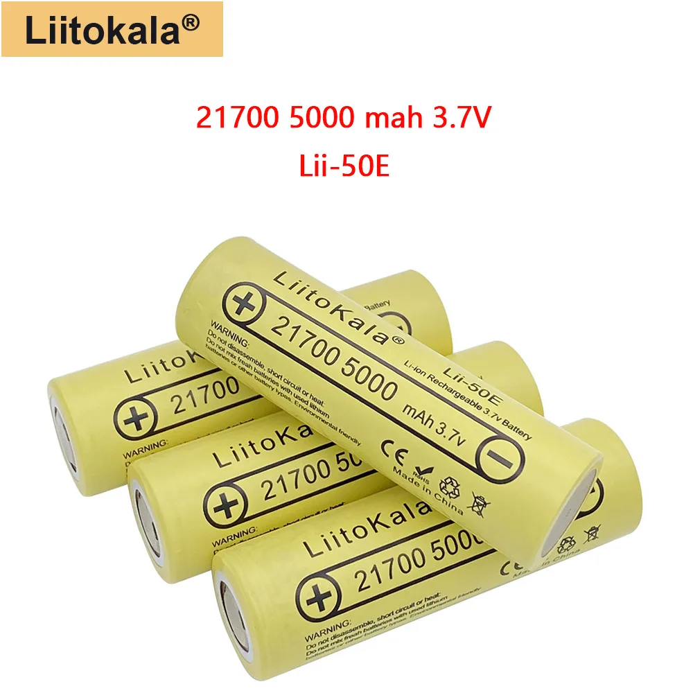 2 шт. LiitoKala 3 7 в USB 21700 5000 мАч | Электроника