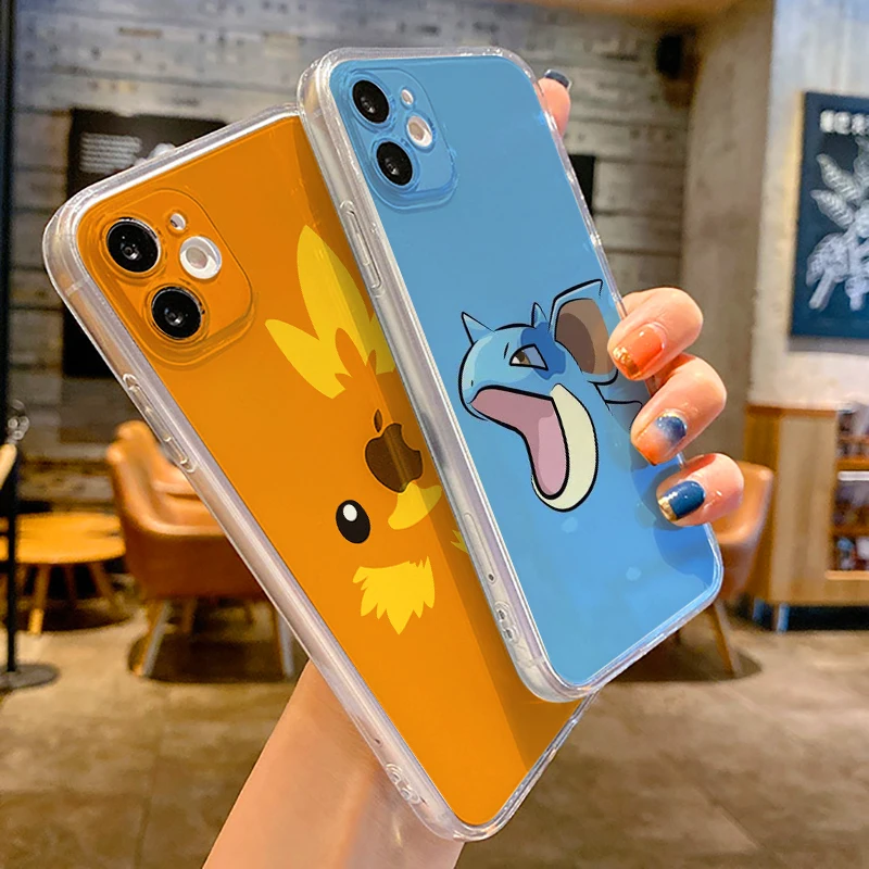 

Pokémon Bandai Anime Astronaut Phone Case For iPhone 13 12 11 Pro MAX 6 6S 7 8 Plus XS 12 13 Mini X XR SE 2020 5 Funda Black