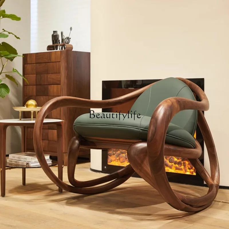 Балкон из массива дерева домашняя гостиная кожаный диван-кресло Napa для отдыха