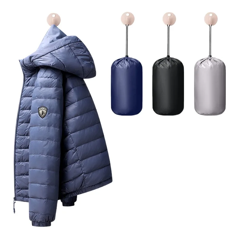 Мужская длинная парка на утином пуху плотное теплое пальто с подкладкой