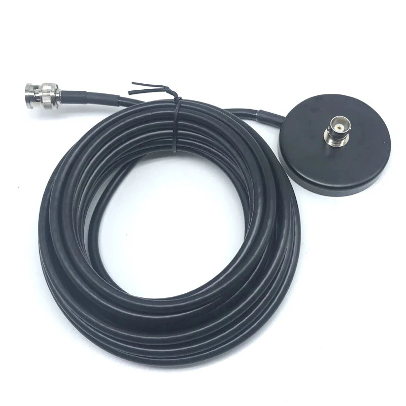 Mount Magnetic Base & 16.4ft RG58 Coaxial Cable BNC Female to Male for Cobra Car Mobile Radio Antenna 55mm diameter Stable Mount