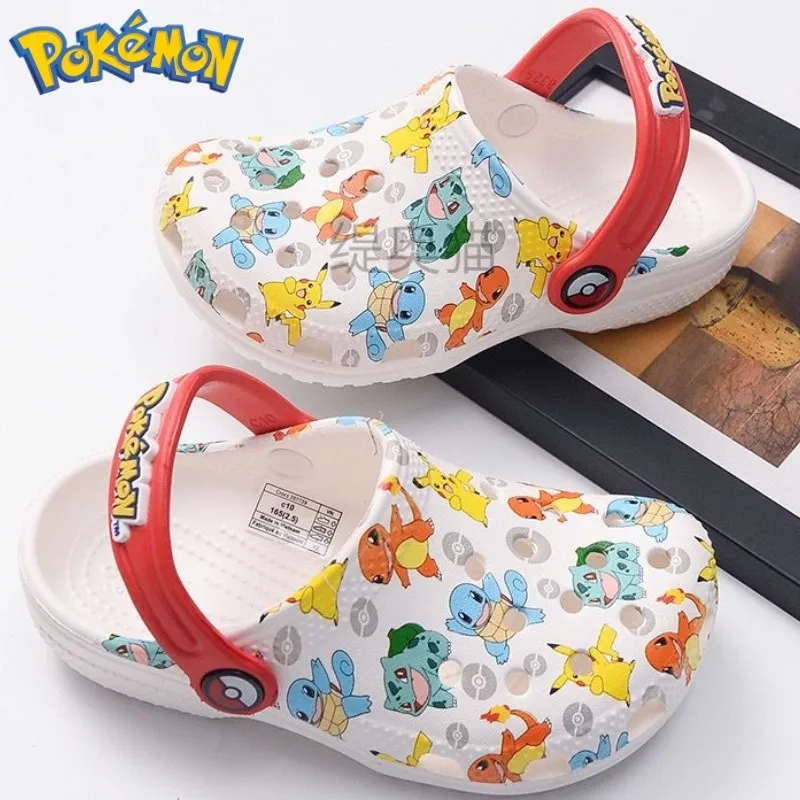 

Pokemon Hole Sandals Pikachu Squirtle Charmander Slippers Sandals Kawaii Eva Anime Home Beach Shoes Summer Kids Slippers Gifts