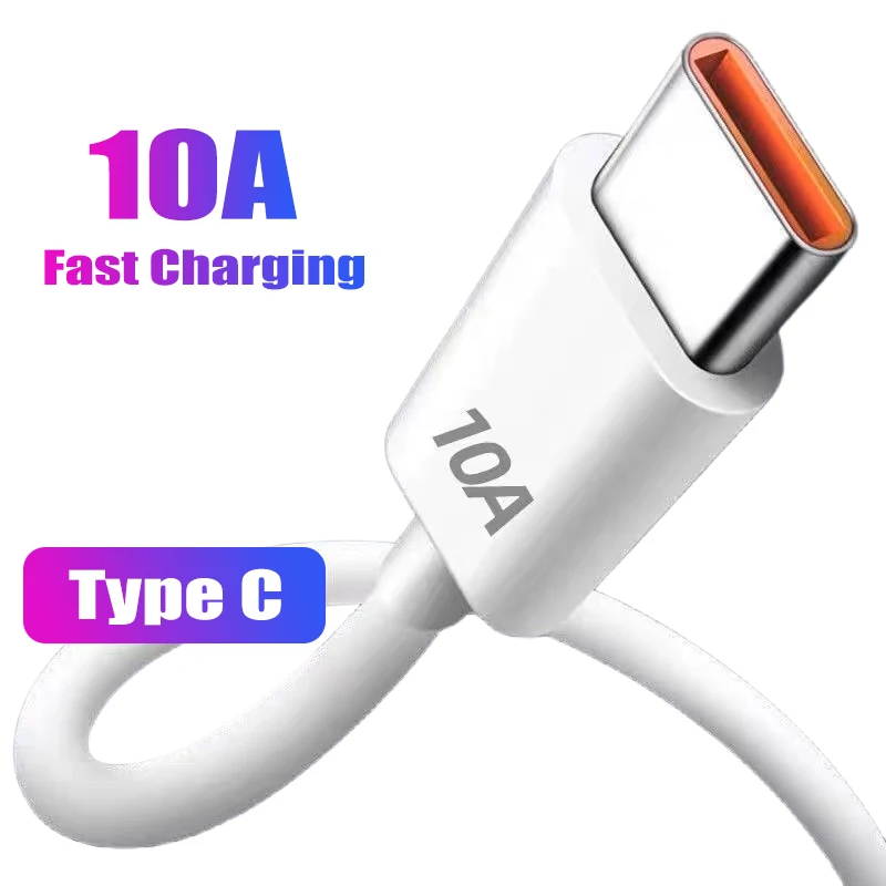 

10A 120W USB Type C Super-Fast Charge Cable for Huawei P40 P30 Fast Charing Data Cord for Xiaomi Mi 13 12 Pro Oneplus Realme