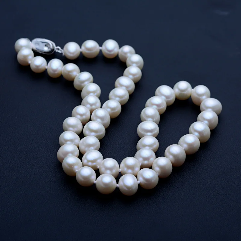 Женское ожерелье Zhuji 9-10 с круглым пресноводным жемчугом |