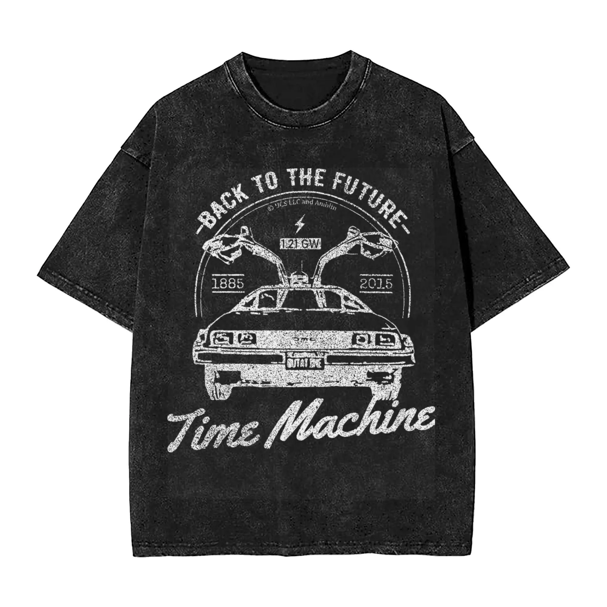 Футболки Назад в будущее Time Machine хлопковая уличная футболка стиле хип-хоп