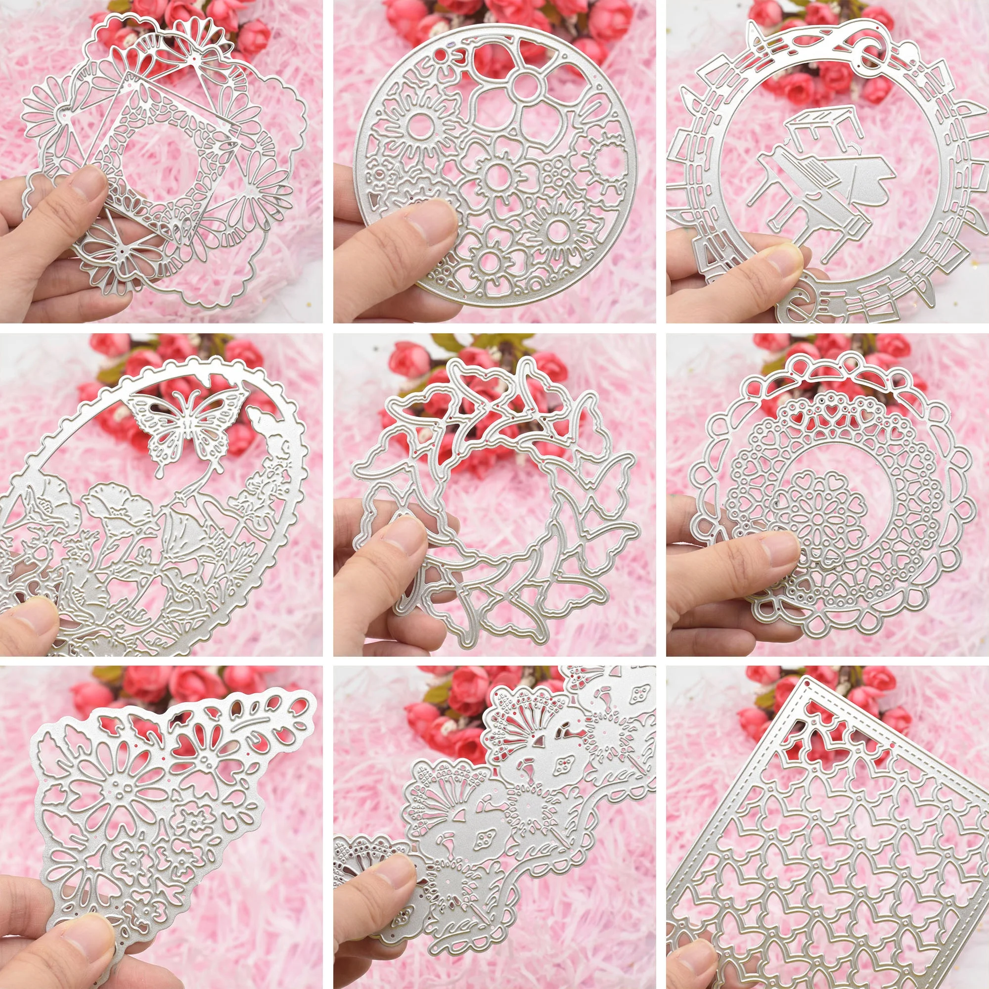 

New Border Stencil Frame Metal Cutting Dies Lace Embossing Dies for DIY Scrapbooking Album Card Making Paper Craft