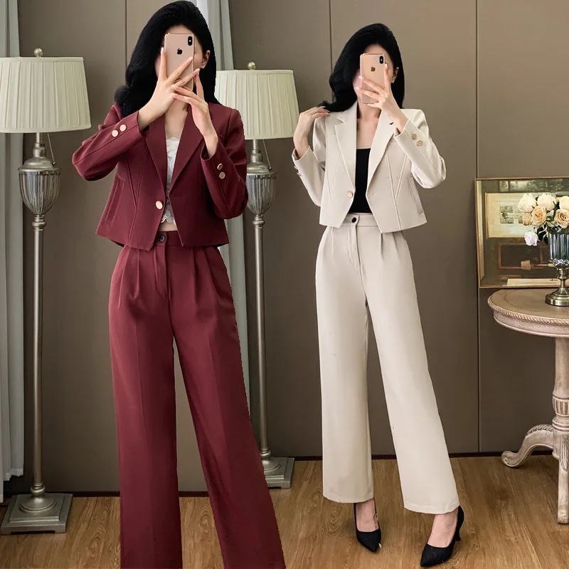 Короткий маленький костюм-пальто для женщин2024Новый весенне-осенний