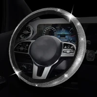 personality bling rhinestones car steering wheel cover elastic car styling funda volante coche car accessories interior