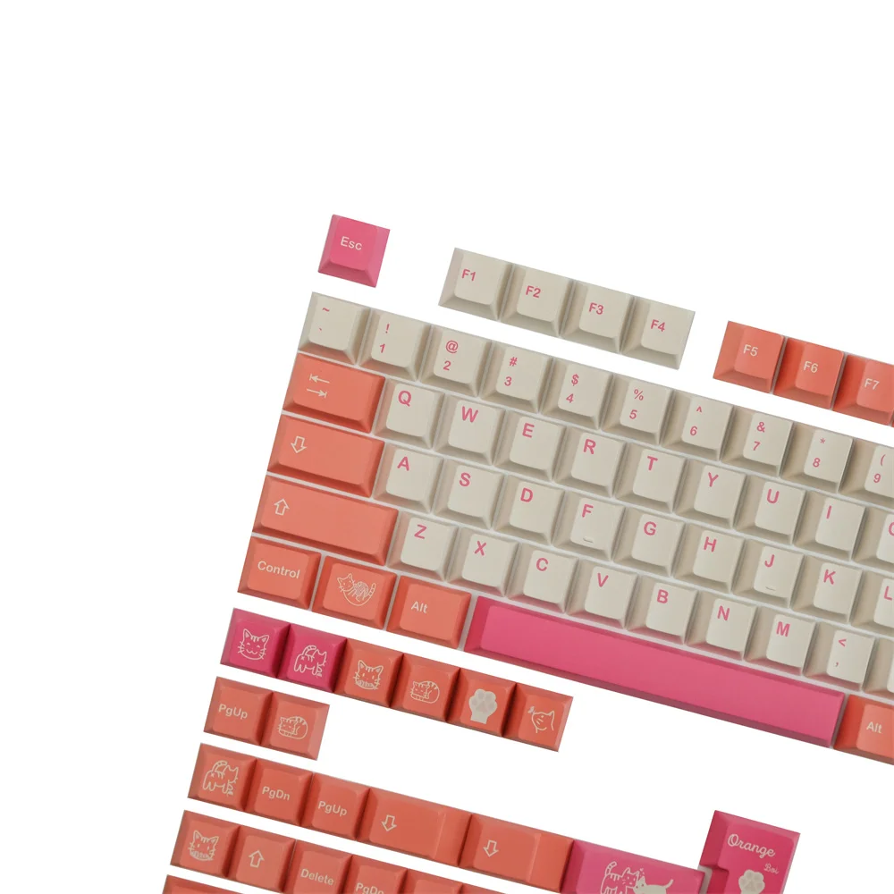 Колпачки для клавиш PBT Cherry Profile GMK Orange Boi 142 сублимационная краска ISO Enter
