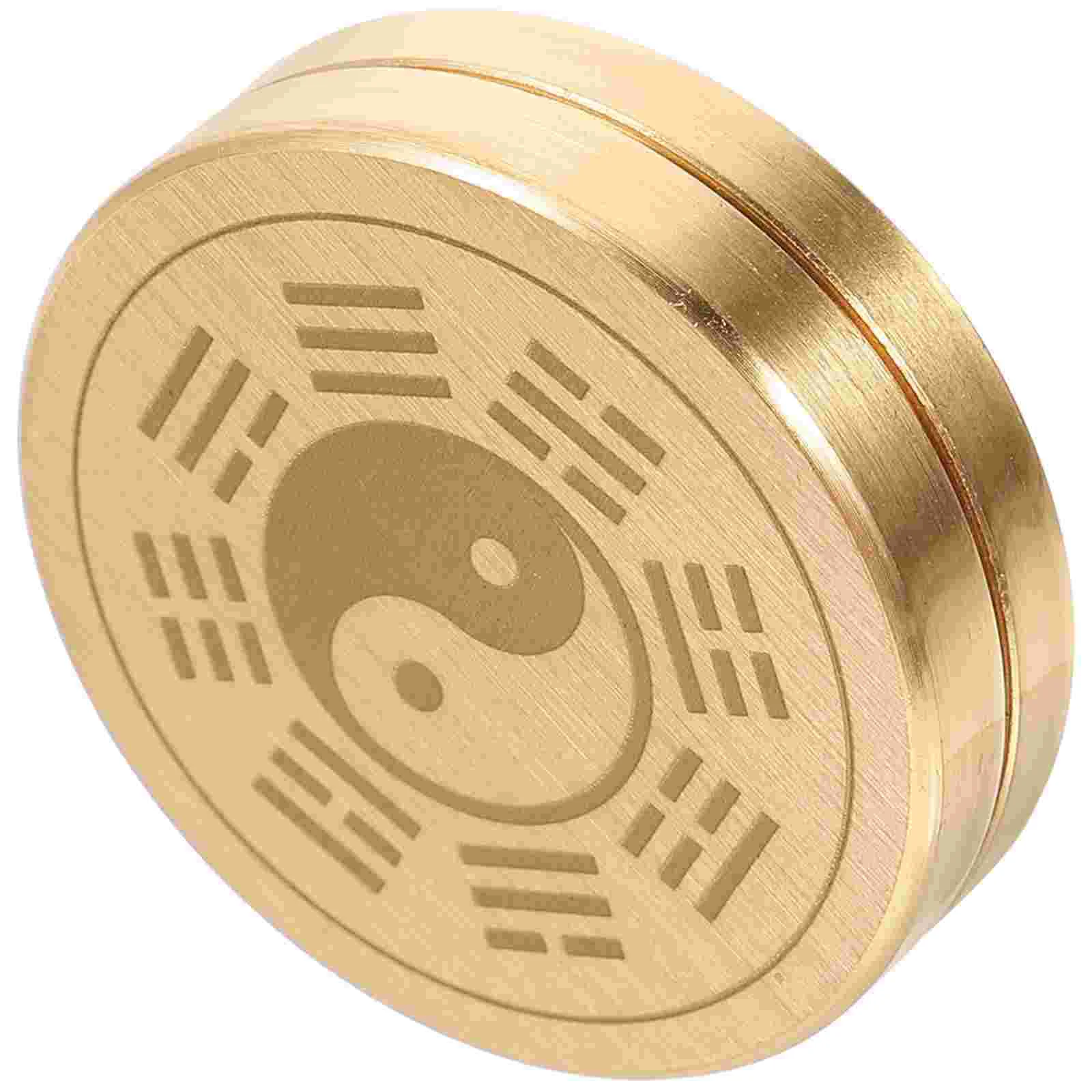 

Durable Chinese Compass Exquisite Small Retro Decor Square Style Home Metal Copper Taoist Ancient