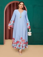 toleen women plus size maxi dresses large 2022 spring chic elegant long sleeve casual abaya evening party festival robe clothing