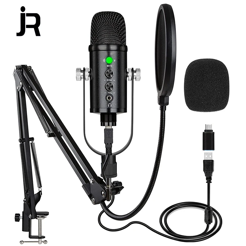 USB Microphone Condenser Computer PC Gaming Mic Podcast Microphone Kit for Streaming,Recording,Vocals,Cardioid Studio Microphone