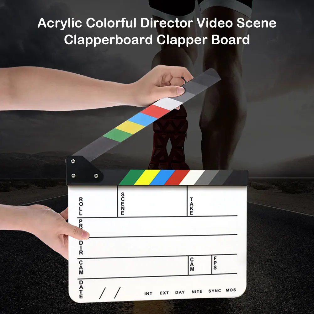 

Film Director's Clapper Board HOLLYWOOD Movie Scene Clapboard Photography Props Clapper Board with Pen Eraser