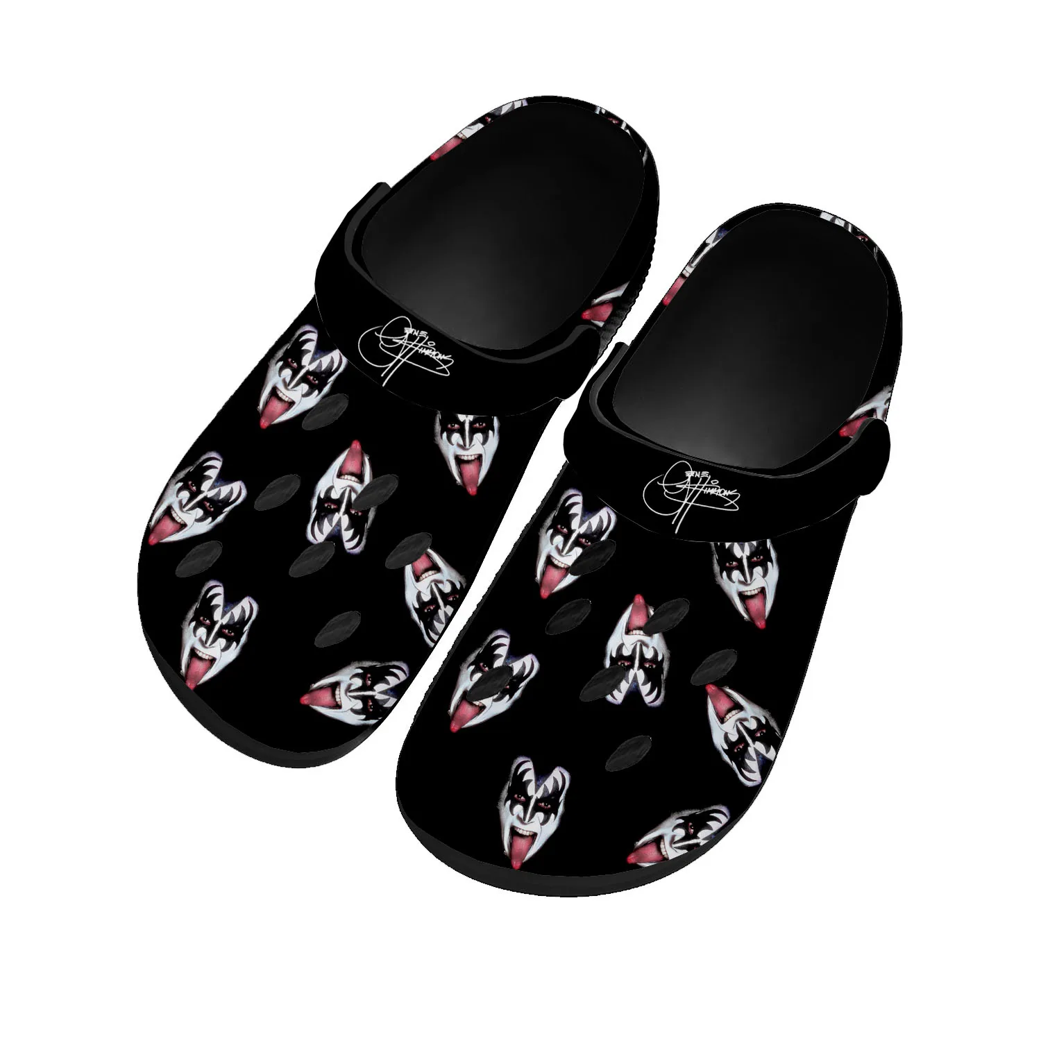 

Gene Simmons Rock Singer Home Clogs Custom Water Shoes Mens Womens Teenager Shoe Garden Clog Breathable Beach Hole Slippers