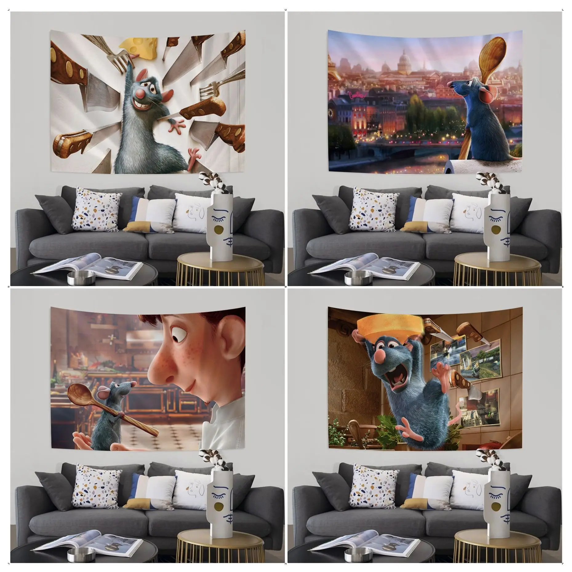 

Disney Ratatouille Wall Tapestry For Living Room Home Dorm Decor Art Home Decor