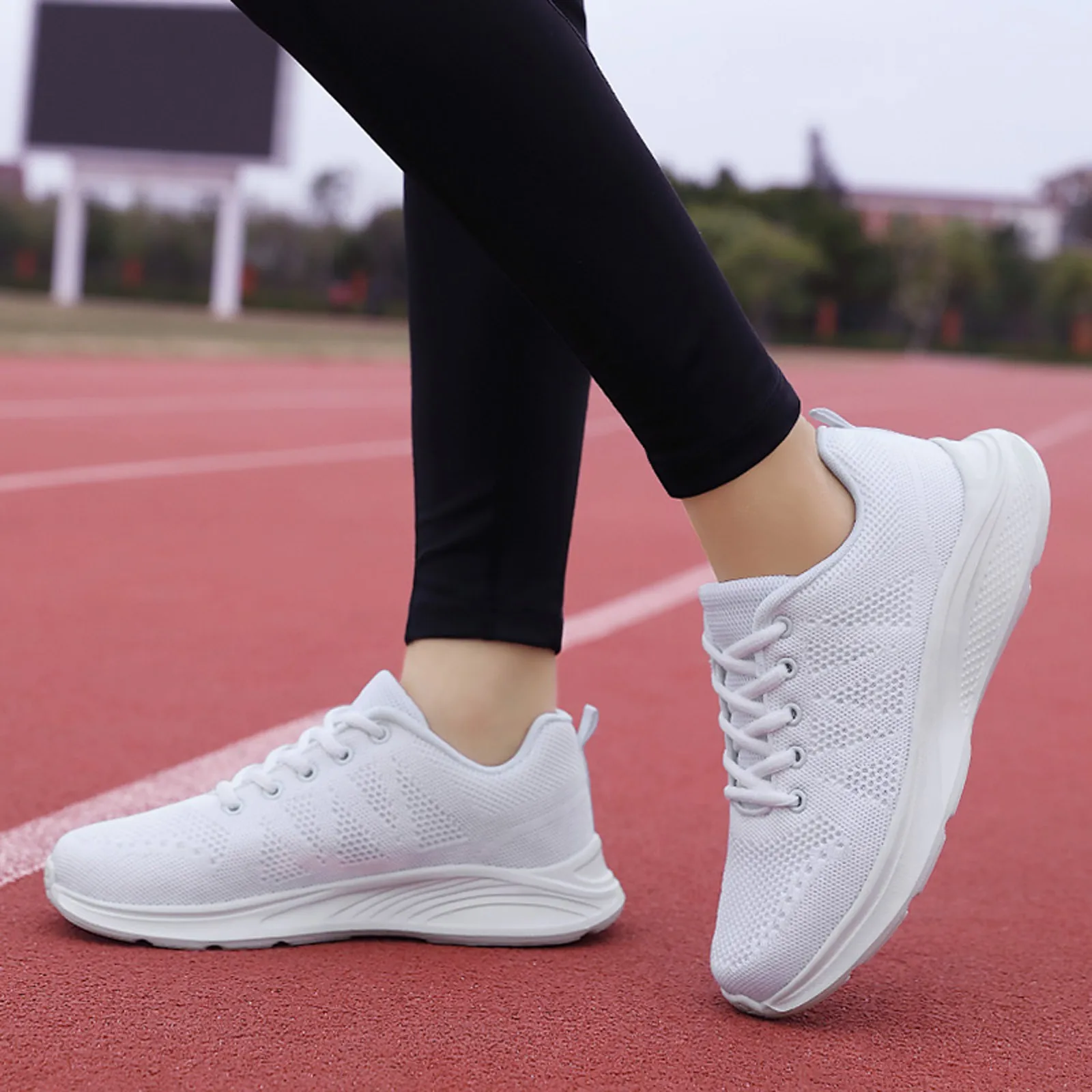 Кроссовки женские сетчатые с низким вырезом повседневная обувь дышащие на