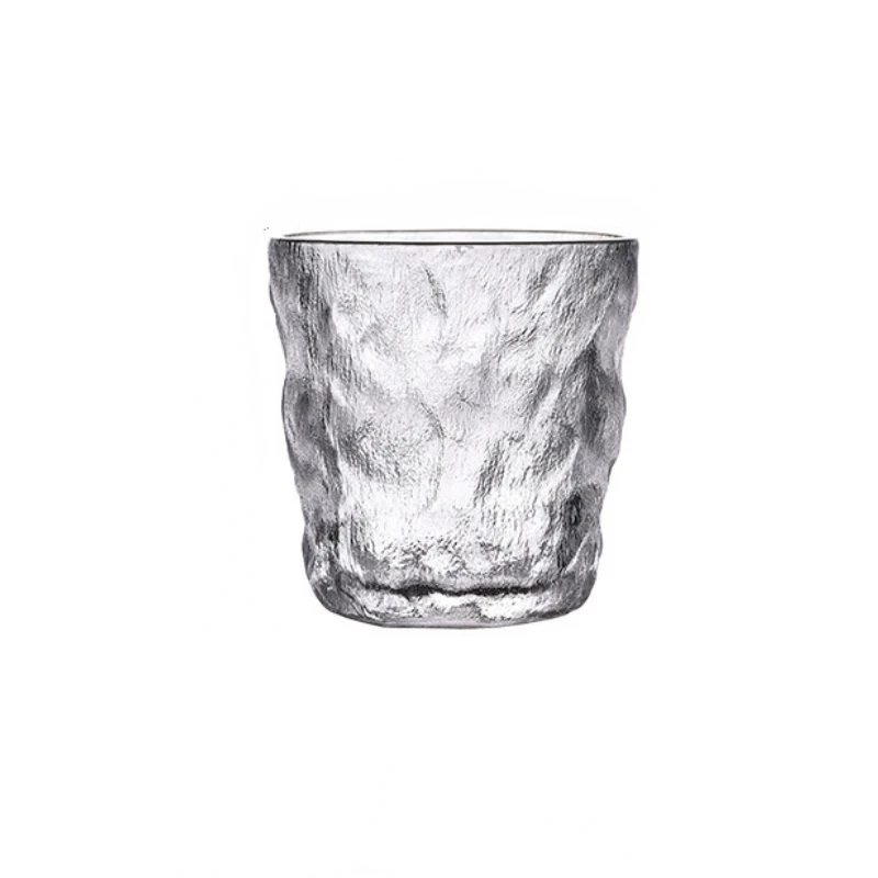 

Glacier Cup Transparent Milk Glass Diamond Patterned Relief Glass Cup Water Cup Woman and Man Summer Household Tea Cup Beer Cup