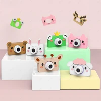 mini cute children digital camera for kids eduction toy photo video recorder child girl boy with silicone animale case camaras