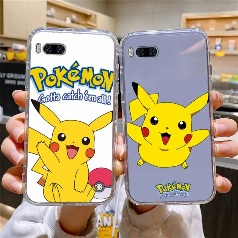 

Cute Pokemon Pikachu Phone Case For Huawei Mate P10 P20 P30 P40 P50 Smart Z Honor 50 60 70 Pro Lite Transparent Case