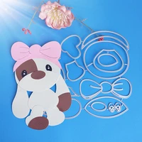 beautiful animal dog cutting dies for english letters scrapbooks reliefs craft stamps photo album puzzl