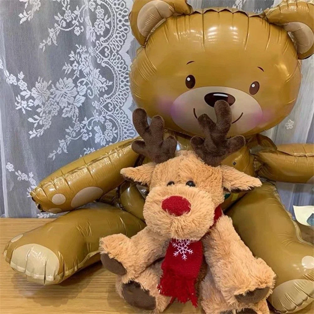 Рождественский шарф с оленями 28 см плюшевая набивная кукла игрушка украшение для