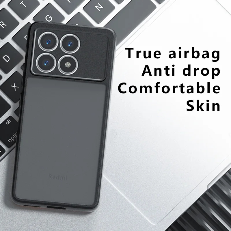 Ультраматовый ударопрочный чехол из ТПУ для Xiaomi Redmi K70 K70E K60 Pro чехол-бампер с