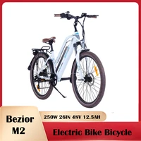 bezior m2 electric bike bicycle 80km mileage pedal mode 250w motor 26in wheel 48v 12 5ah battery ups shipping 3 7 days delivery