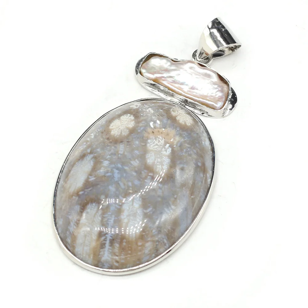 

Wholesale3PCS Natural Shell Grey Egg Pendant Craft For Jewelry MakingDIY Exquisite Necklace Earrings Accessories Charm Gift Deco