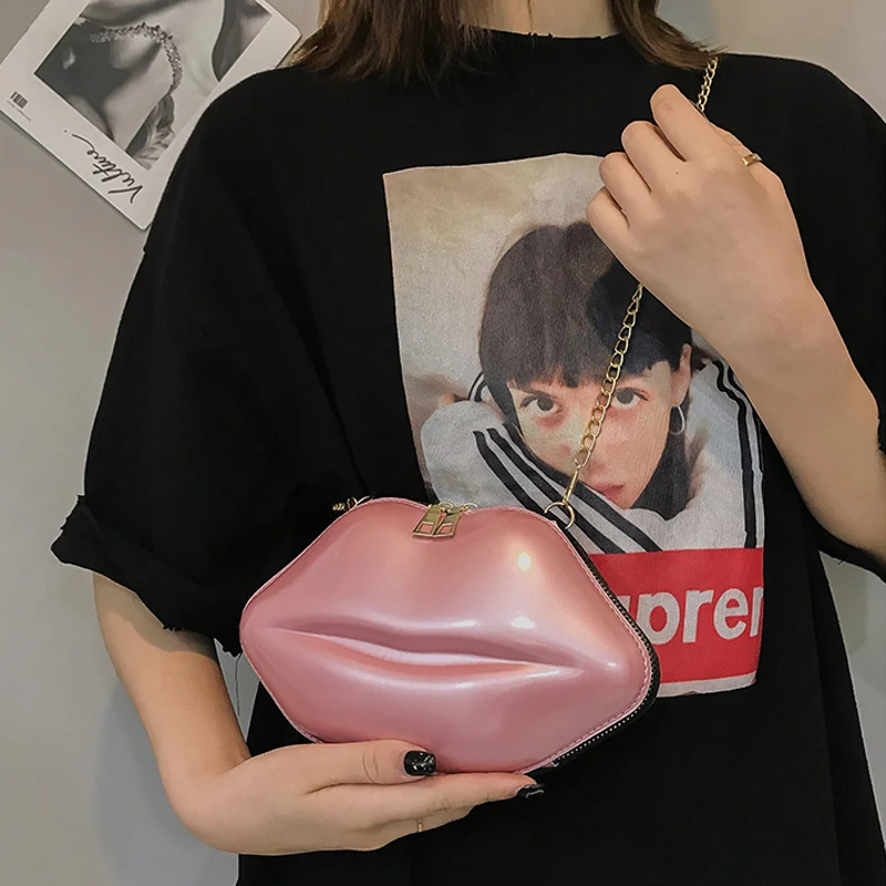 

Высококачественные роскошные сумки для женщин 2022 сумка-мессенджер с губами Сумка-тоут однотонные сумки на плечо с молнией сумка-мессенджер...