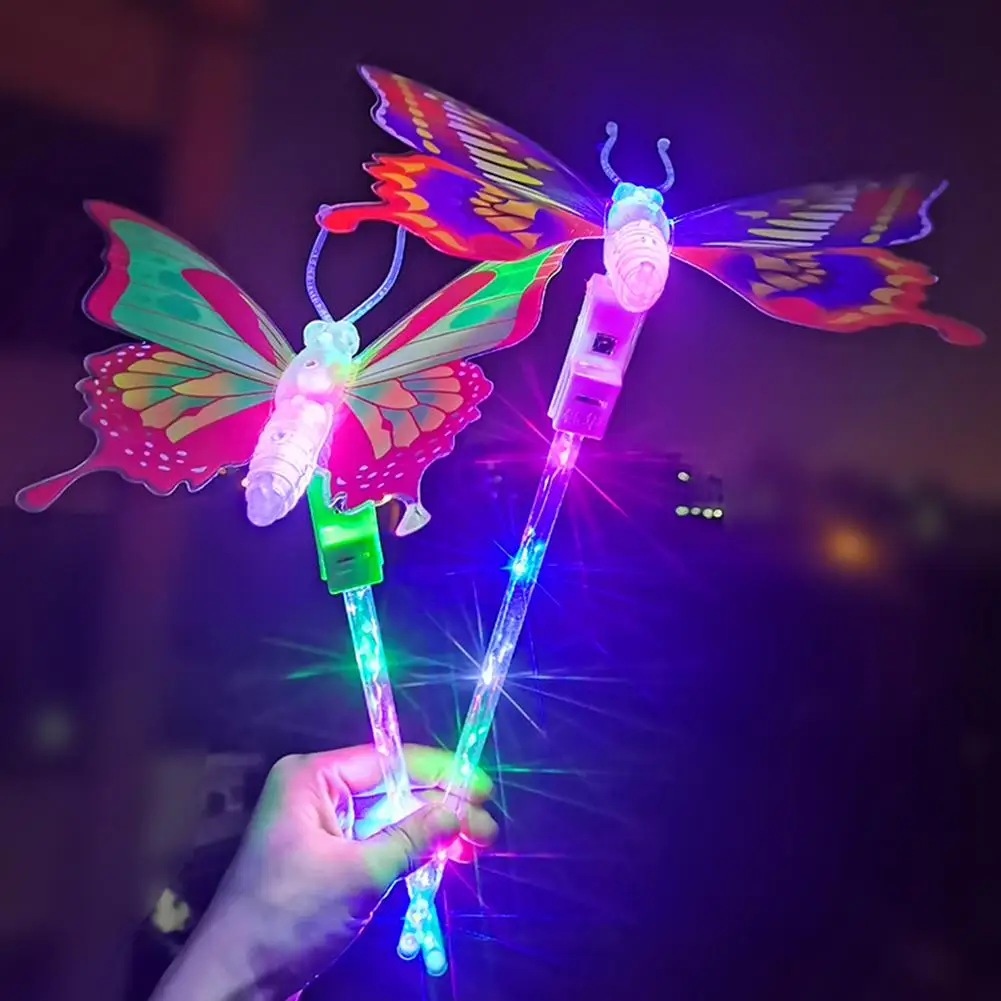 5Pcs Kid Toy Night Illuminated LED Glowing Flashing Colorful Fairy Wand Stick Gift Party