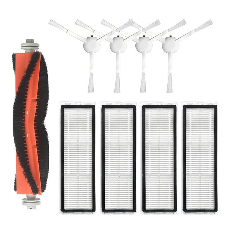 

HOT！-Main Brush Side Brush For Mijia Sweeping Robot Accessories Kit 1 Main Brush + 4 Side Brushes + 4 Filters