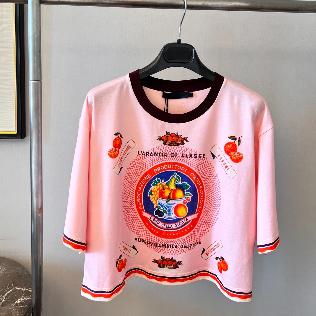 

Top Quality Spring Summer 2022 New Luxury Women's Pink Short sleeve T-Shirt Lady Shirt Top