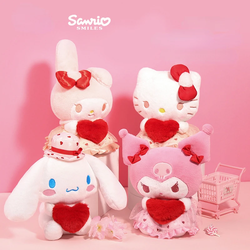 

Sanrio KT Kuromi Melody Love Series Stuffed Toy Plushier Soft Plush Dolls Girlfriend Birthday Children Valentine's Holiday Gift