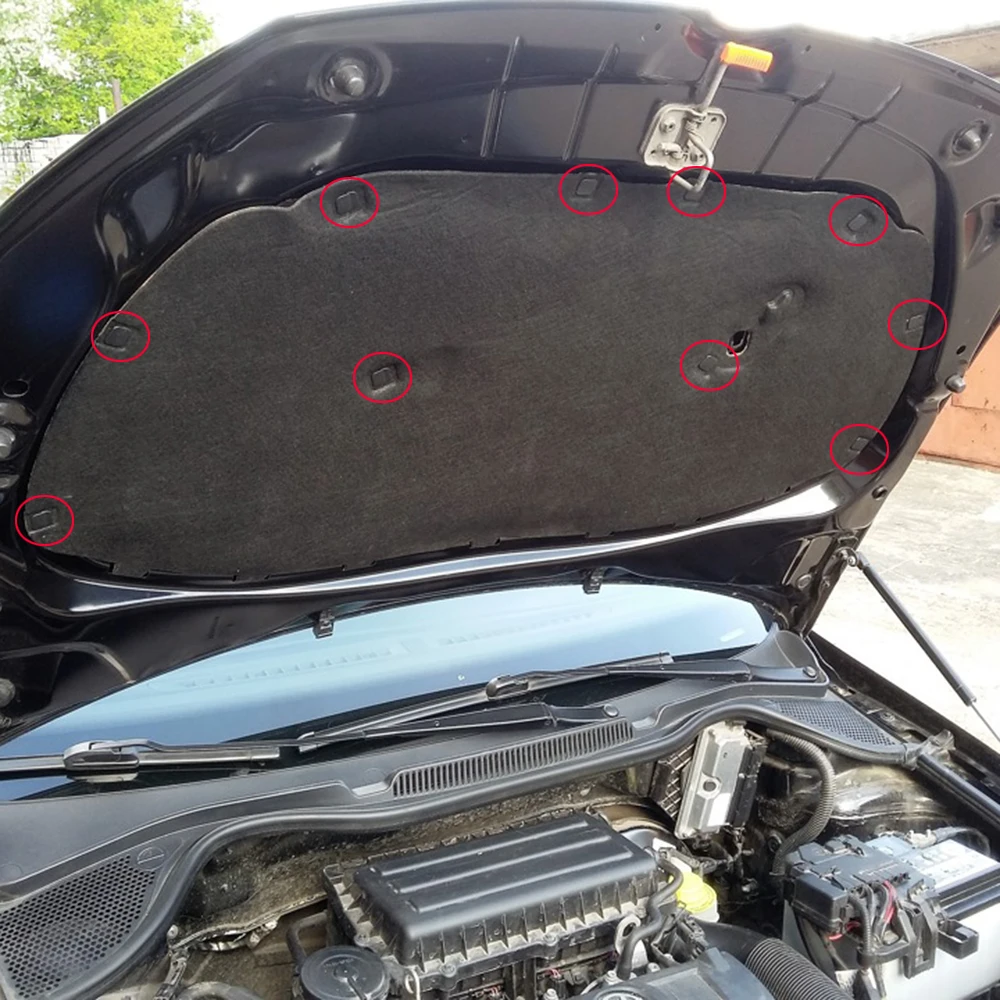 20 шт. для VW Passat CC 2016 2015 2014 2013 2012 2011 Звукоизолирующие зажимы капота двигателя