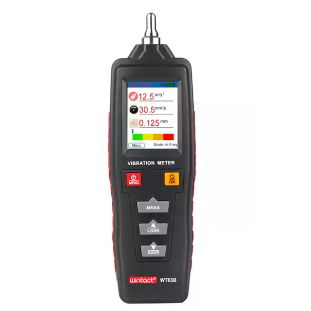 

Wintact WT63B Portable Vibration Meter Tester Colored LCD Digital Vibration Analyzer Vibration Tester