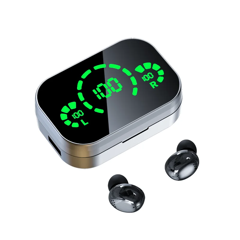 

Touch Control Sports Headphones Intelligent Digital Display Tws Earphone Voice Call Large Screen Gaming Earbuds Stereo