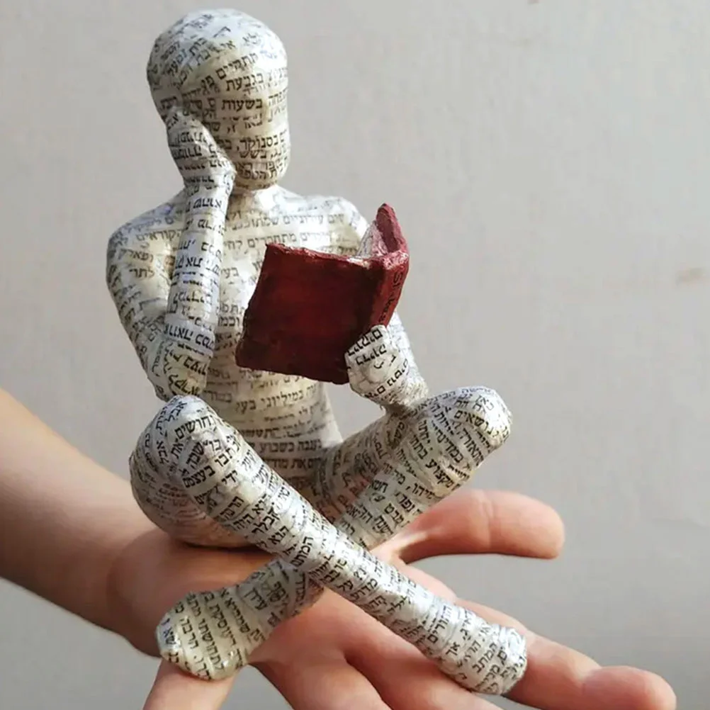 

Reading Women Figurine Thinker Statue Decor Modern Figurine Abstract Aesthetic Sculpture Home Decor