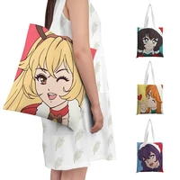 anime girl christmas tote bag sweet kawaii japanese storage shopping shoulder bag fashion street party travel harajuku bag women